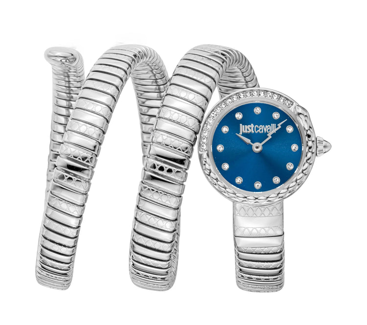 Just Cavalli Signature Snake Enchanting Silver Blue image 0