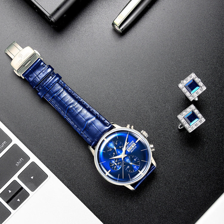 Reef Tiger Men's Seattle Chiefs Automatic Luxury Vintage Dress Chronograph Watch image 5