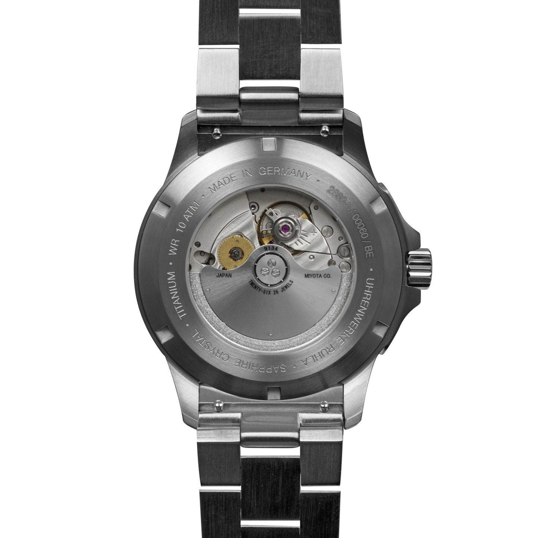 BAUHAUS AVIATION Men’s Titanium Automatic Power Reserve Watch 2860M4 image 1