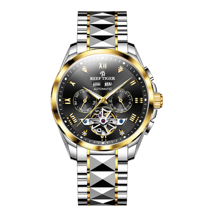 Reef Tiger Men's Classic Motion Day Date Automatic Watch RGA8235 - Steel image