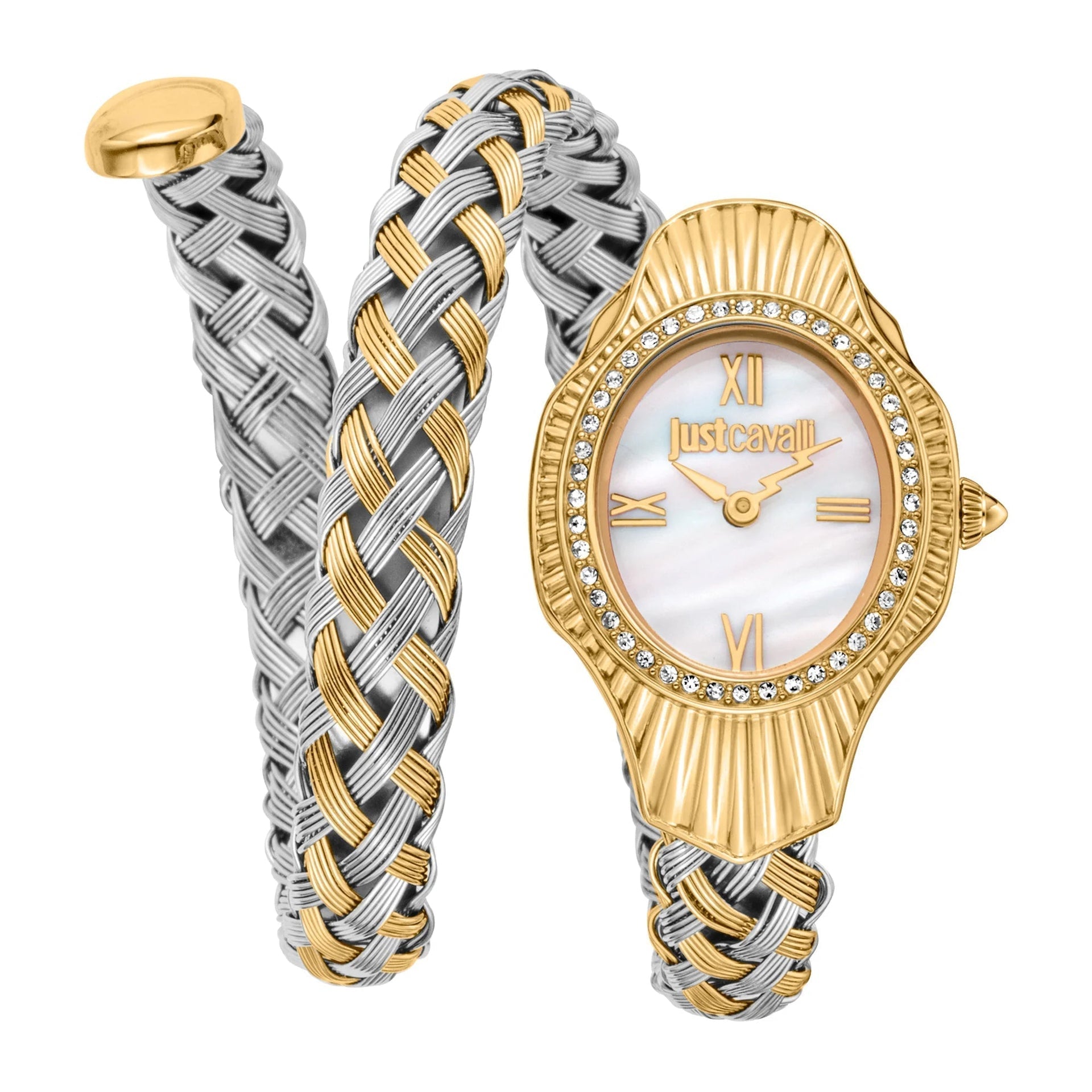 Just Cavalli Signature Snake Twined Two Tones YG MOP image 0