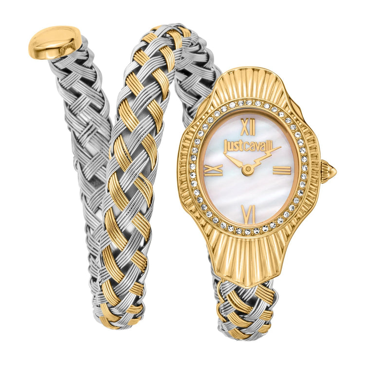 Just Cavalli Signature Snake Twined Two Tones YG MOP image 0