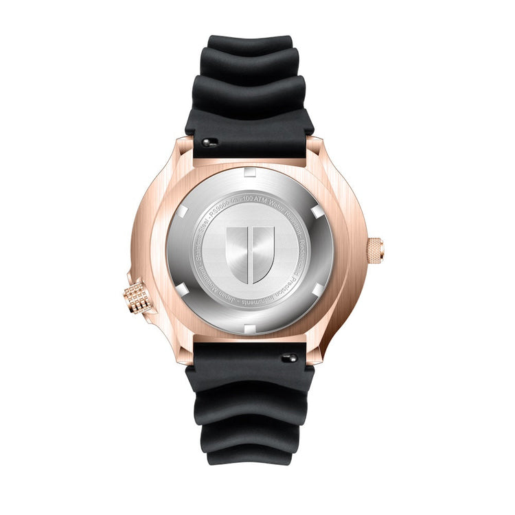 RIEDENSCHILD PRECISION INSRUMENTS GERMANY Divers Taucheruhr 1000m Helium Valve Watch Rose Gold/Black image 5