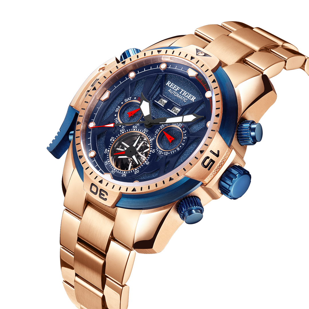 Reef Tiger Men's Aurora Transformers Skeleton Automatic Mechanical Watch image 3