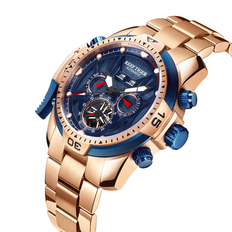 Reef Tiger Men's Aurora Transformers Skeleton Automatic Mechanical Watch image 3