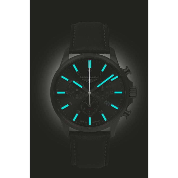 BAUHAUS AVIATION Men’s Titanium Quartz Chronograph Watch 28804 image 1