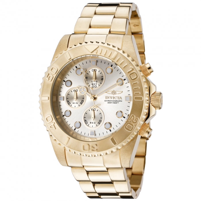 INVICTA Men's Pro Diver Sea Dweller 43mm Chronograph Watch Gold