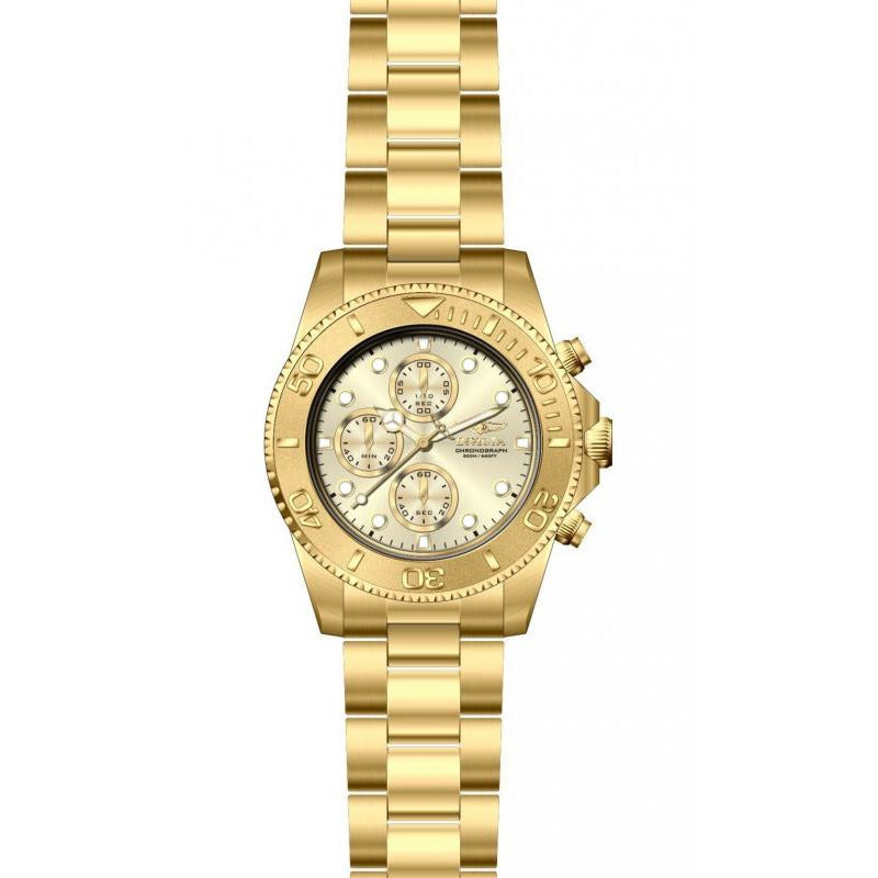 INVICTA Men's Pro Diver Sea Dweller 43mm Chronograph Watch Gold