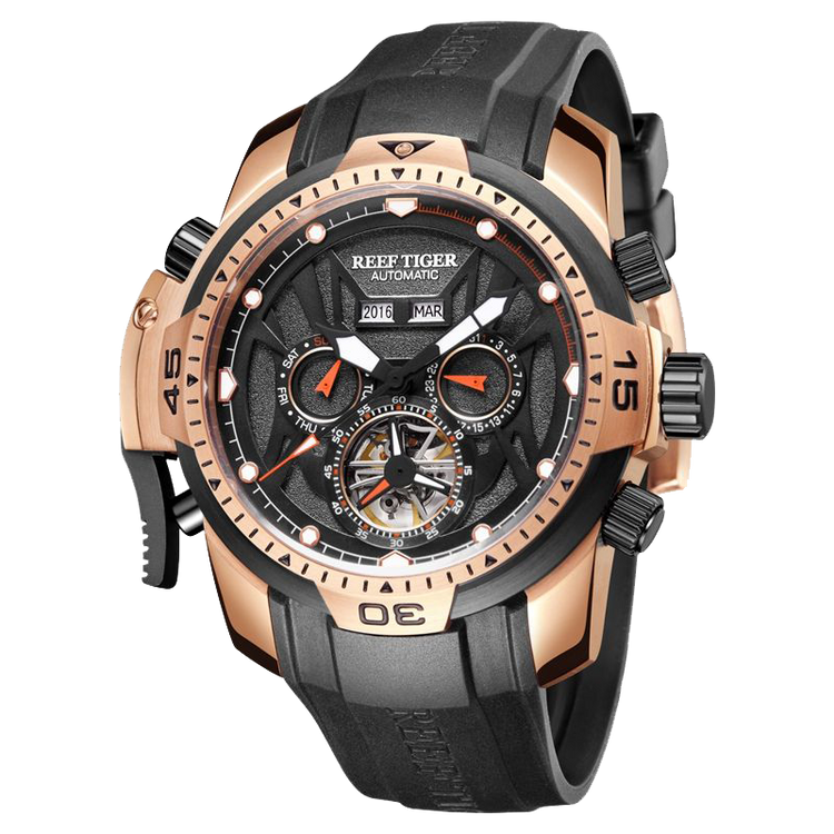 Reef Tiger Men's Aurora Transformers Skeleton Automatic Mechanical Watch image 11