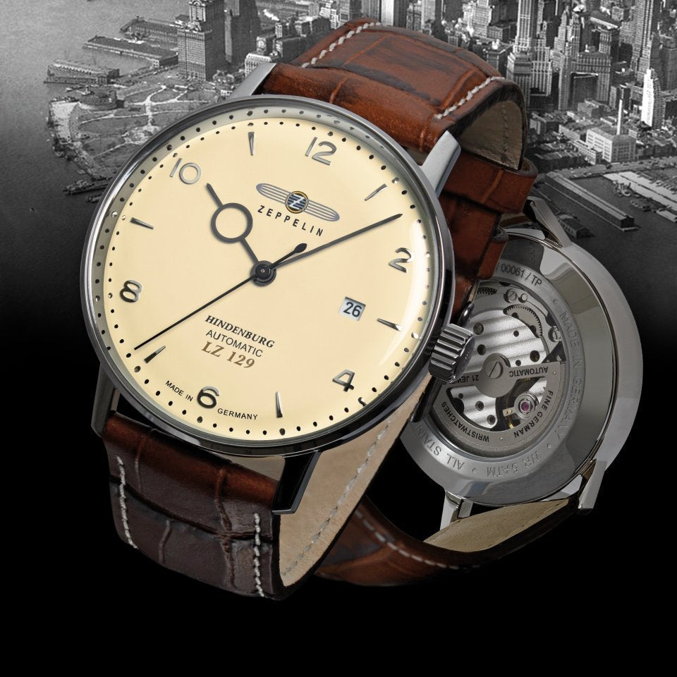 ZEPPELIN Hindenburg AUTOMATIC LZ129 Classic Silver / Beige 80625 Watch image 1