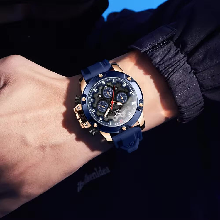 ONOLA Freeman Quartz Chronograph Silicone Strap Watch image 7