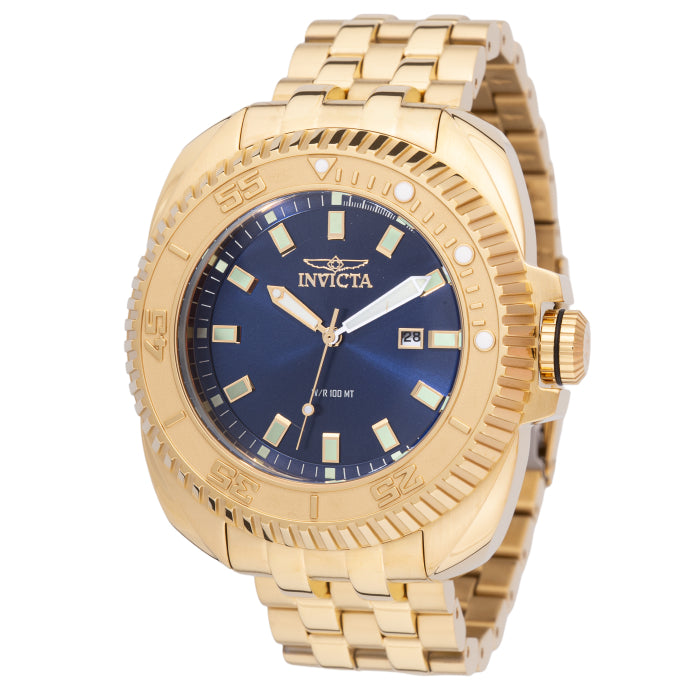 INVICTA Men's Coalition Forces 50mm Chronograph Watch Gold/Blue image 0