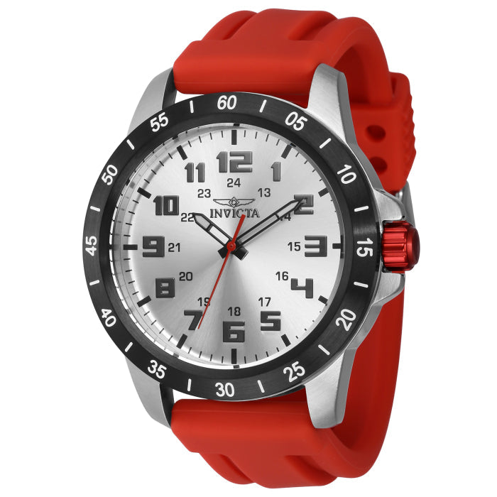 INVICTA Men's Pro Diver 45mm Silicone Strap Watch Red image 0