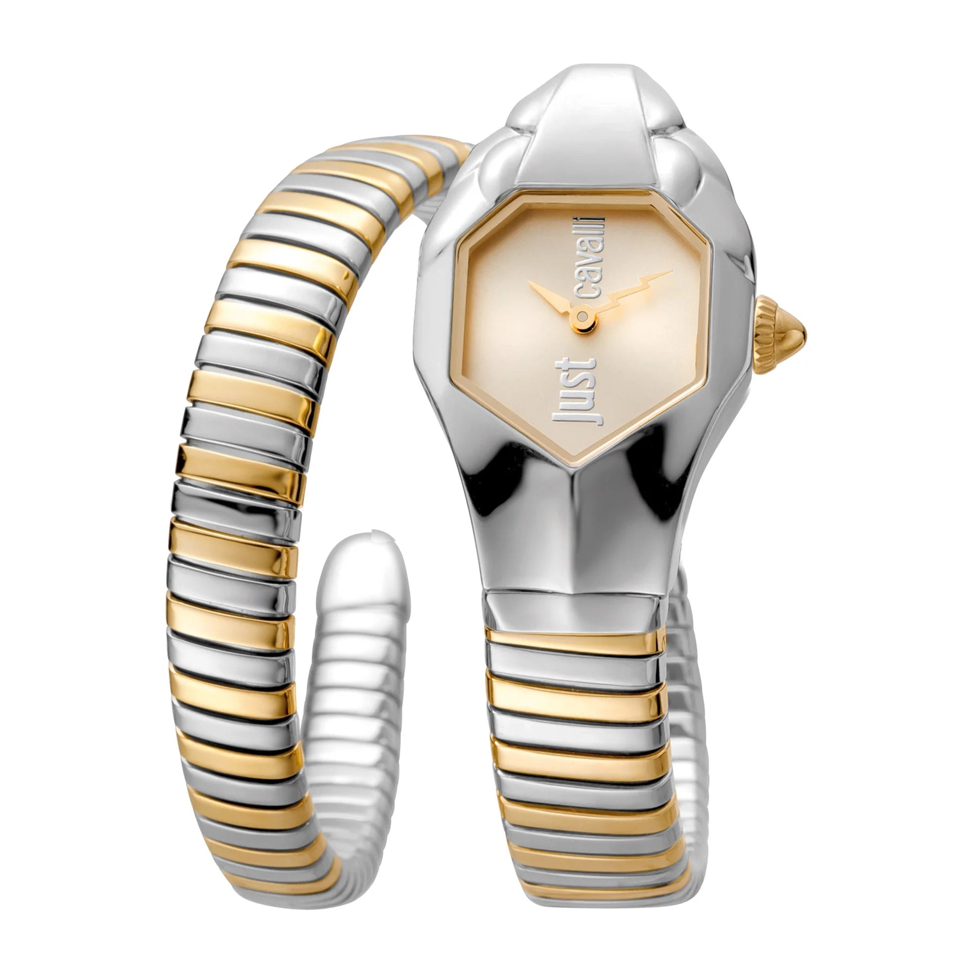 Just Cavalli Signature Snake Glam DNA Two Tones Rose Gold image 0