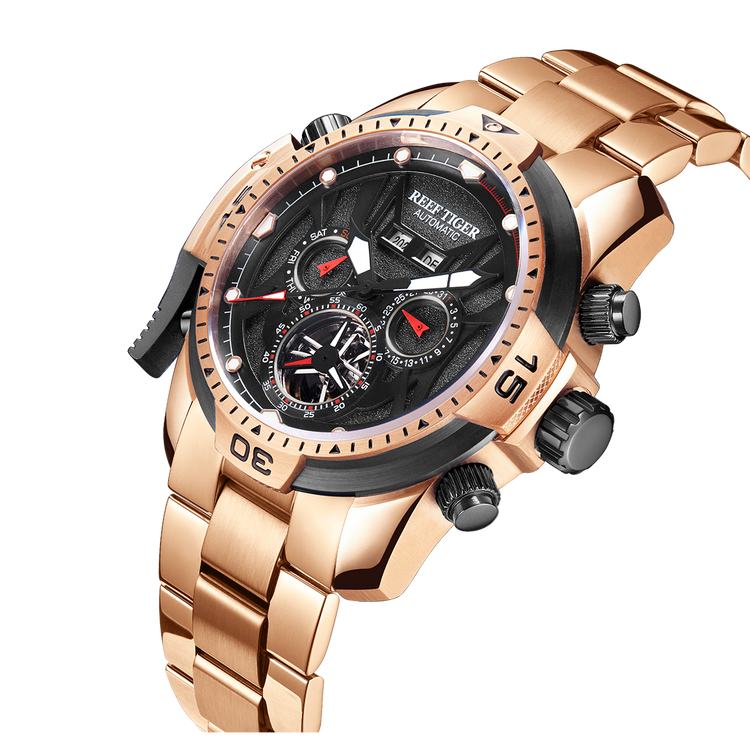 Reef Tiger Men's Aurora Transformers Skeleton Automatic Mechanical Watch image 8