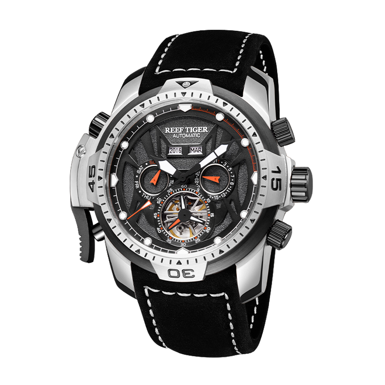 Reef Tiger Men's Aurora Transformers Skeleton Automatic Mechanical Watch image 12