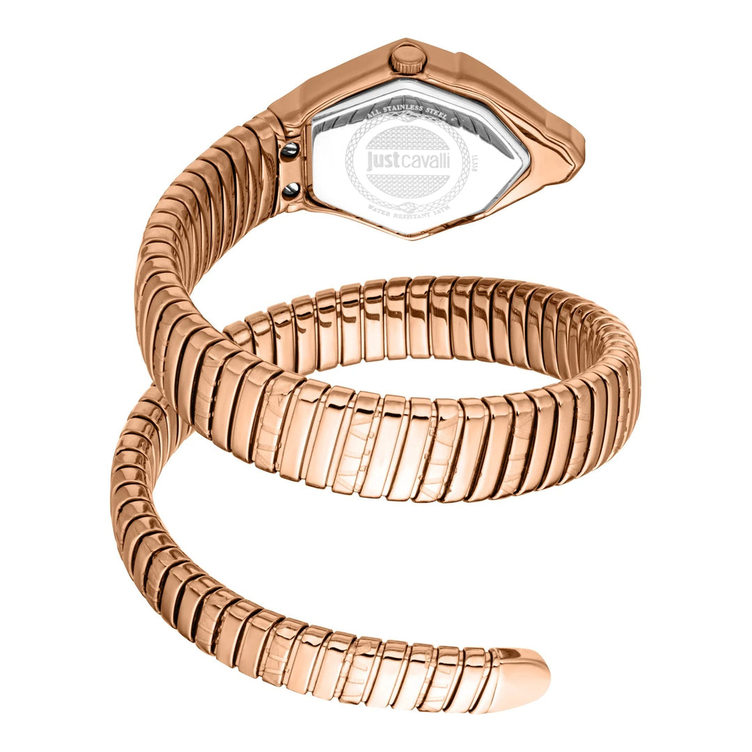 Just Cavalli Signature Snake Gemma Rose Gold Blue image 1