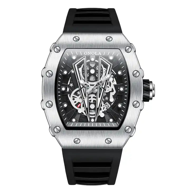ONOLA Sir V Quartz Watch - Silver / Black image