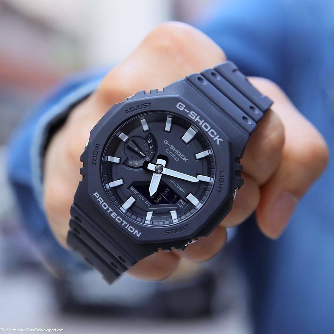 CASIO Men's G-Shock Carbon Core Watch GA-2100-1AER image 2