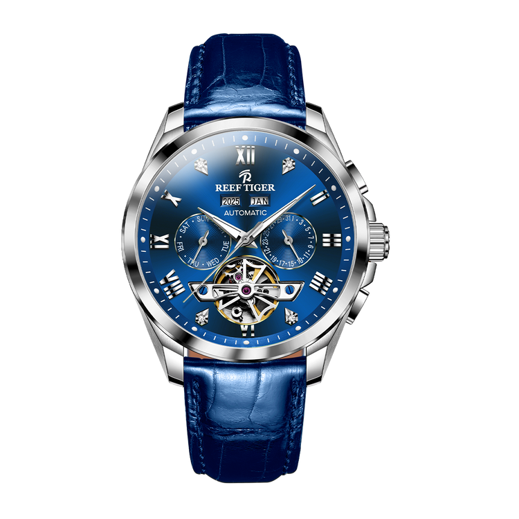 Reef Tiger Men's Classic Motion Day Date Automatic Watch RGA8235 - Leather image