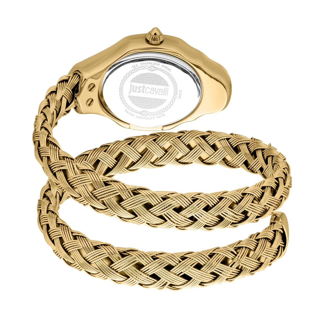Just Cavalli Signature Snake Twined Yellow Gold MOP image 1