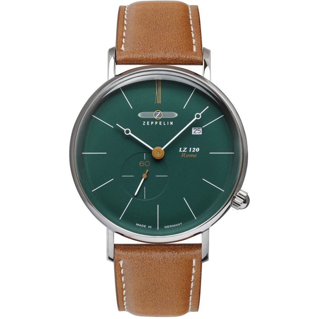 ZEPPELIN 7138-3 Rome Silver / Green Watch image 0