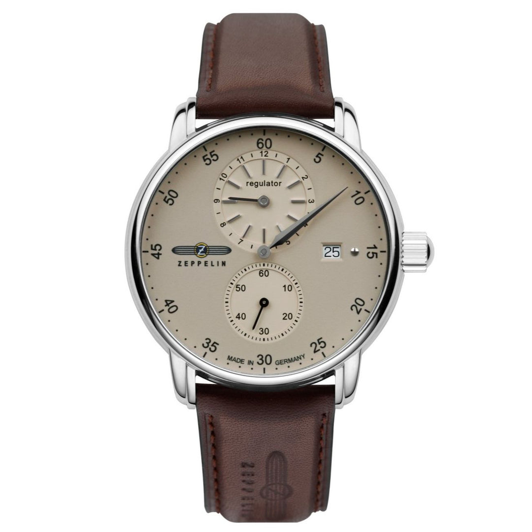 ZEPPELIN Men's New Captains Line Automatic Leather Night Glow Watch 86225 image 0