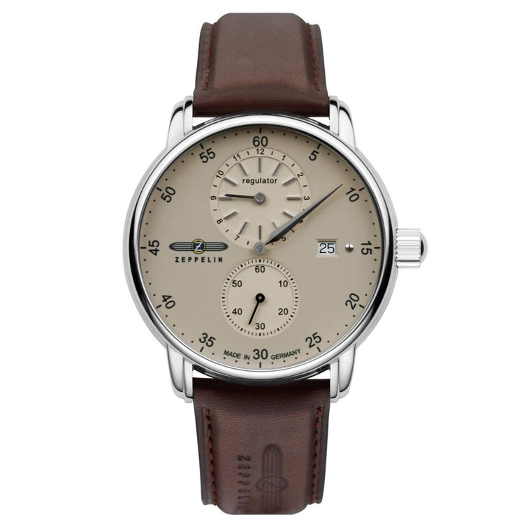 ZEPPELIN Men's New Captains Line Automatic Leather Night Glow Watch 86225 image 0