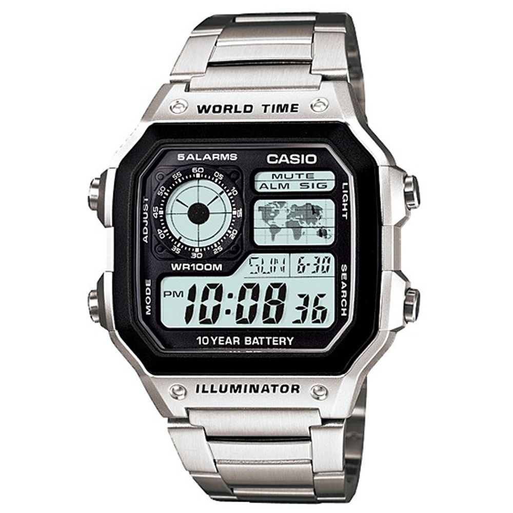 CASIO Men's Illuminator World Time Watch AE-1200WHD-1A image 0