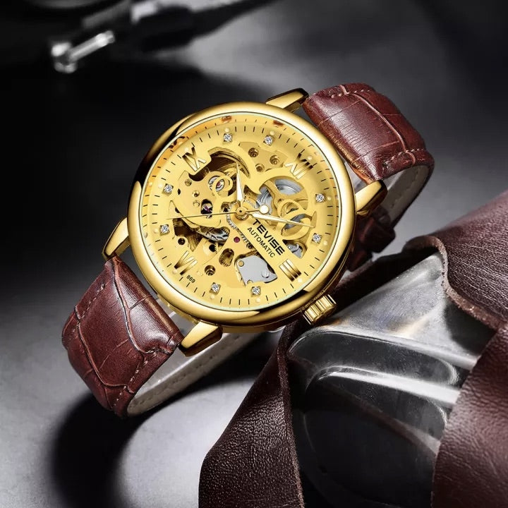 TEVISE Metropolis Leather Gold/Black Watch image 3