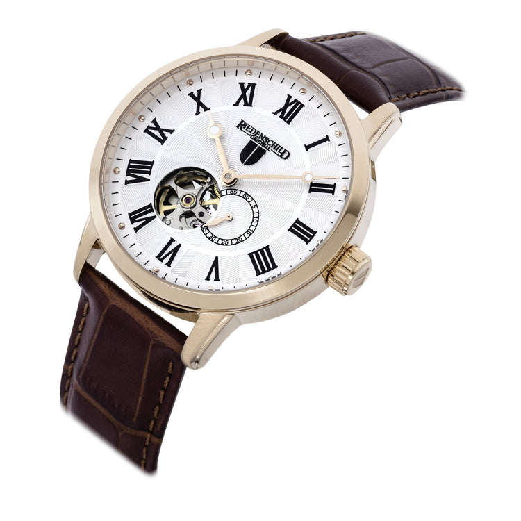 RIEDENSCHILD PRECISION INSTRUMENTS GERMANY Men's Automatic Reich Power Reserve Watch Gold/Brown image 3