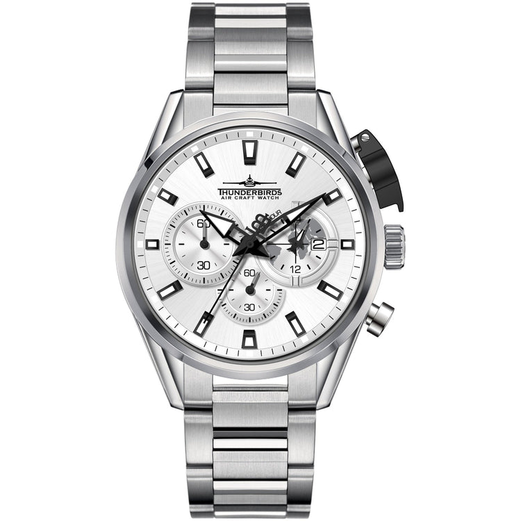 THUNDERBIRDS Aircraft F-16 Chronograph Watch White image 1