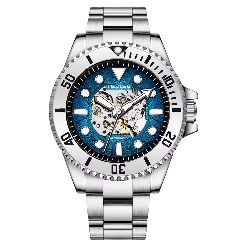 TEVISE Tanker Skeleton Automatic Watch Blue image 0