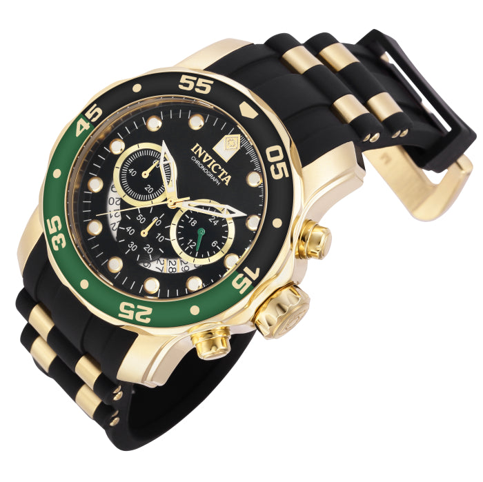 INVICTA Men's Pro Diver Colossus 48mm Chronograph Watch Gold/Green image 1