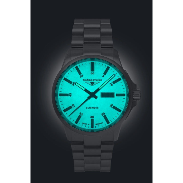 BAUHAUS AVIATION Men’s Titanium Automatic Day Date Watch 2866M5 image 2