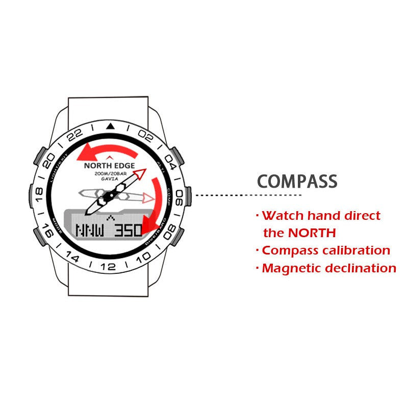 NORTH EDGE Tactical Gavia Watch Silicone Orange image 12