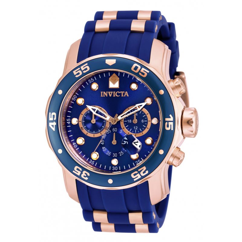 INVICTA Men's Pro Diver Colossus 48mm Chronograph Watch Rose Royal Blue image 0