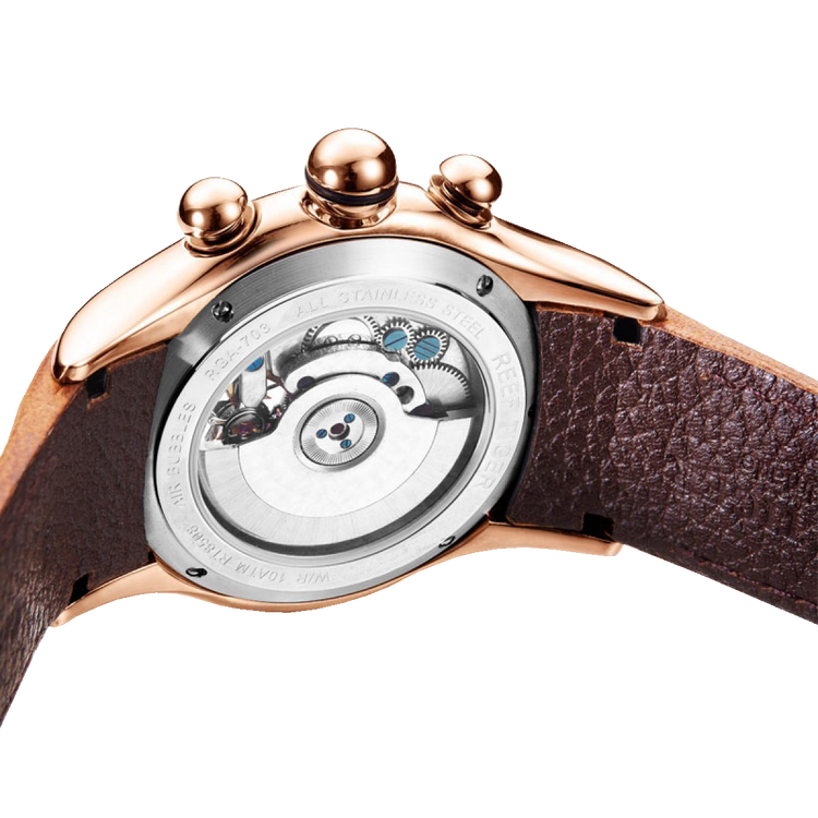 Reef Tiger Men's Aurora Air Bubbles Automatic Mechanical Skeleton Watch image 2