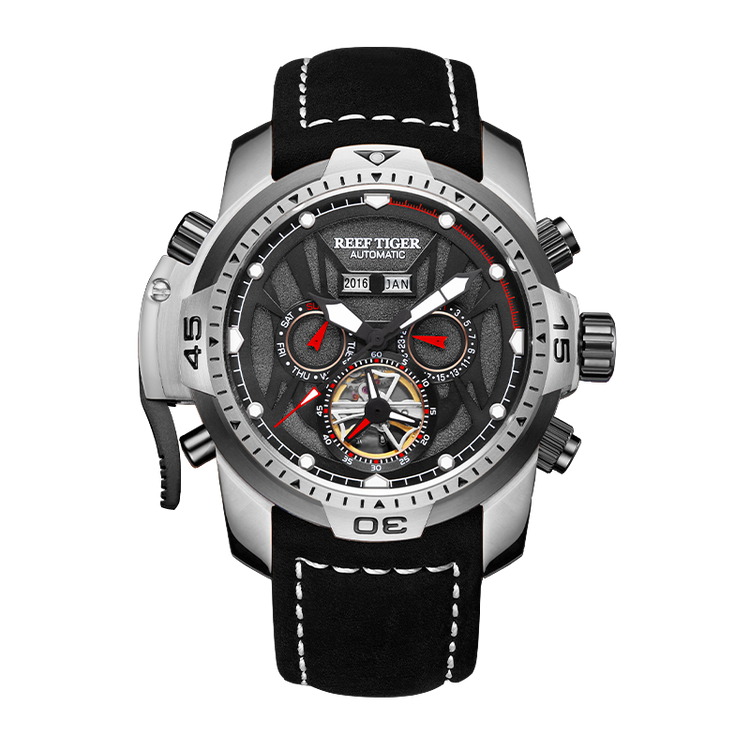 Reef Tiger Men's Aurora Transformers Skeleton Automatic Mechanical Watch image 0