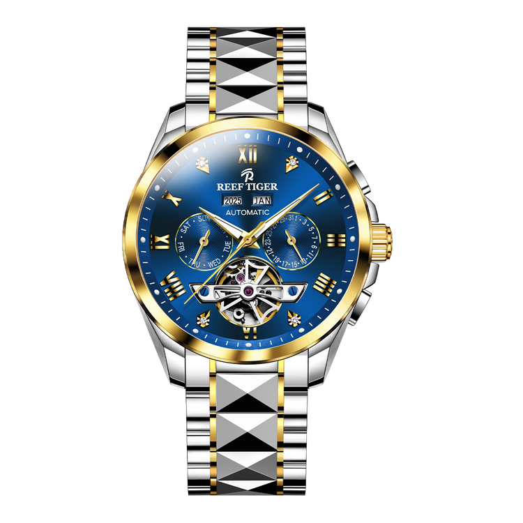 Reef Tiger Men's Classic Motion Day Date Automatic Watch RGA8235 - Steel image