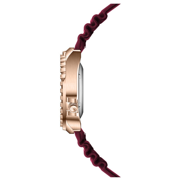 RIEDENSCHILD PRECISION INSRUMENTS GERMANY Divers Taucheruhr 1000m Helium Valve Watch Rose Gold/Burgandy image 3