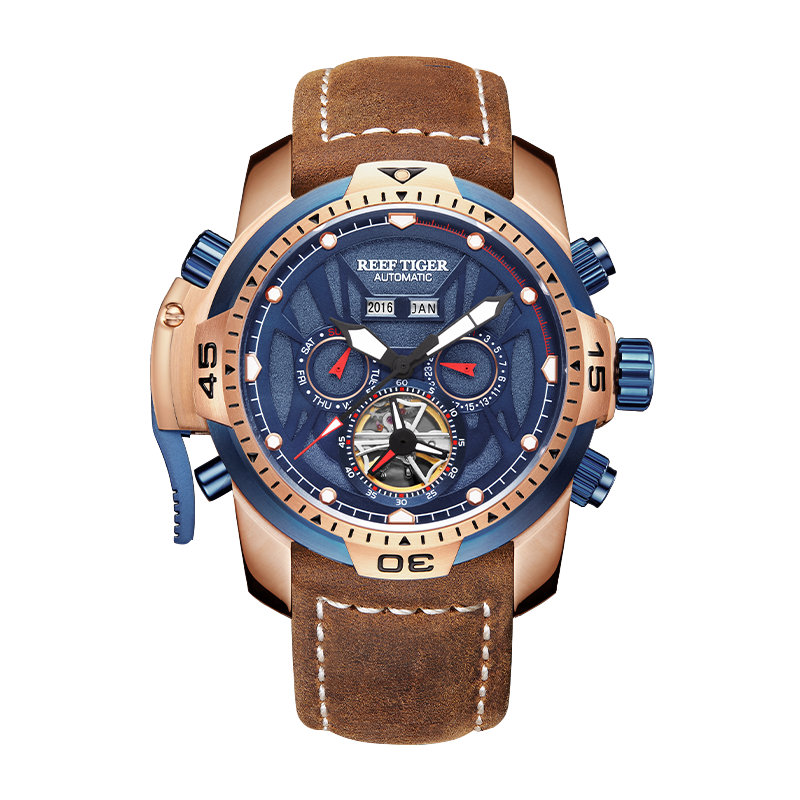 Reef Tiger Men's Aurora Transformers Skeleton Automatic Mechanical Watch image 0