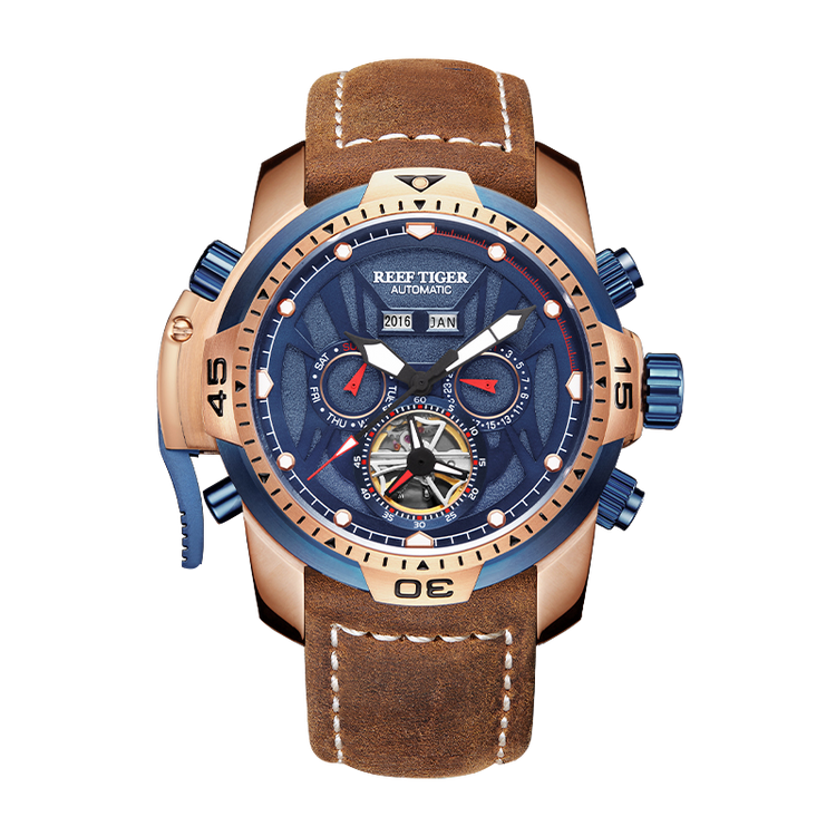 Reef Tiger Men's Aurora Transformers Skeleton Automatic Mechanical Watch image 0