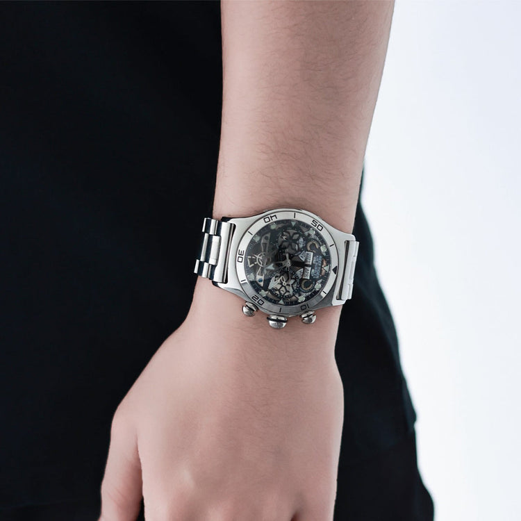 Reef Tiger Men's Aurora Air Bubbles Automatic Mechanical Skeleton Watch image 7