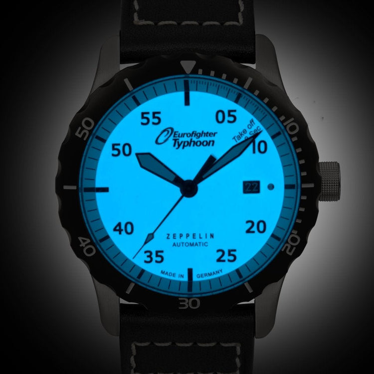 ZEPPELIN Men's Eurofighter Typhoon Automatic 7268-5 Night-Glow Watch image 1
