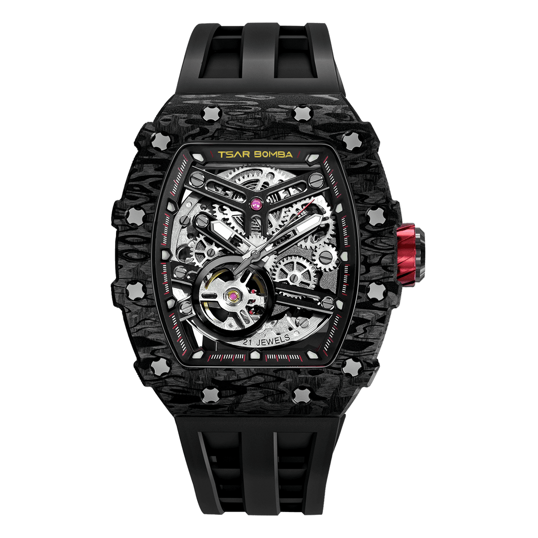 TSAR BOMBA Elemental-Carbon Fiber Automatic Watch TB8208CF