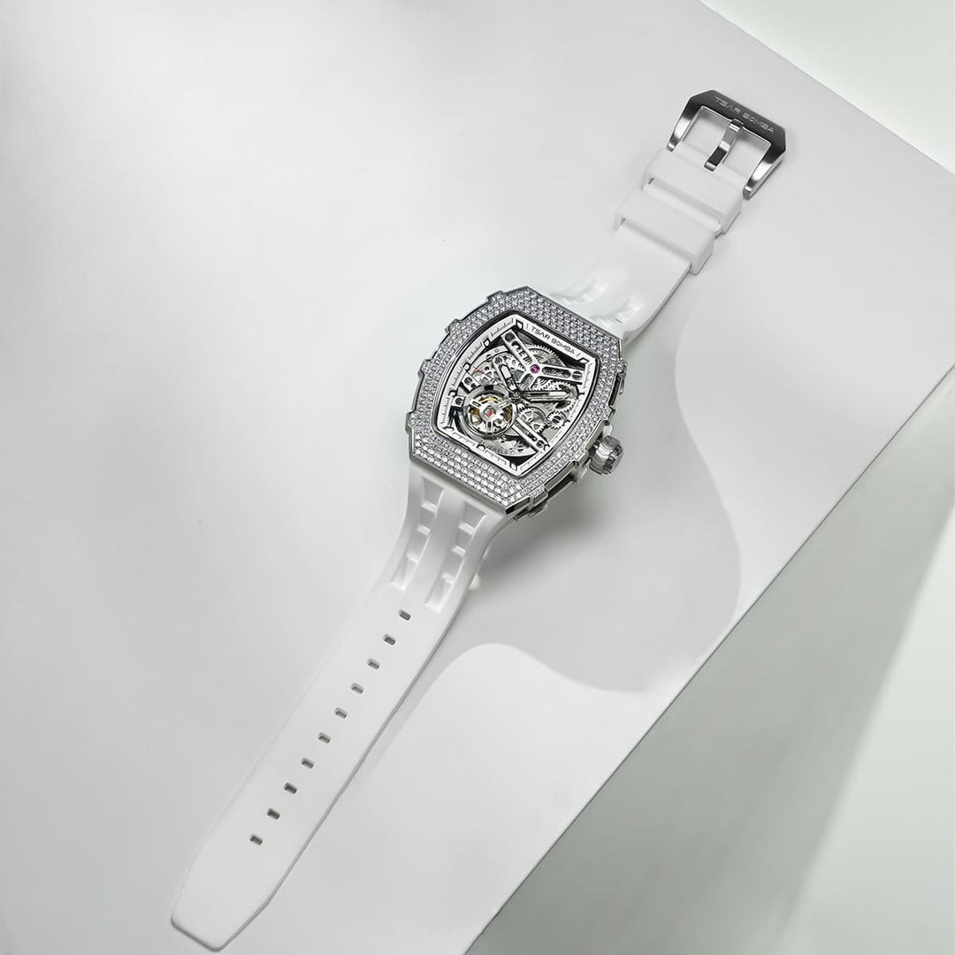 TSAR BOMBA Elemental-Cubic Zirconia Automatic Watch TB8208D