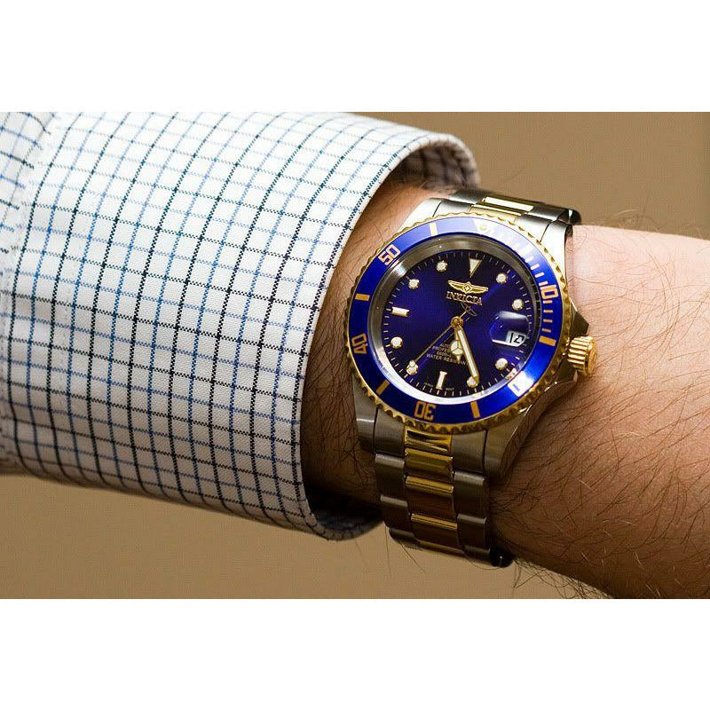 INVICTA Men's Pro Diver Automatic 40mm Watch Two Tone Blue