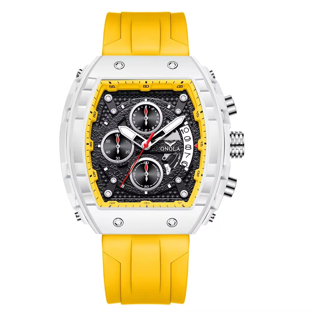 ONOLA Azuri Quartz Chronograph Watch - White / Yellow image