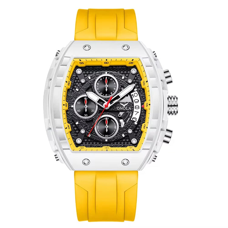 ONOLA Azuri Quartz Chronograph Watch - White / Yellow image